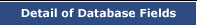 Detail of Database Fields